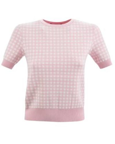 Max Mara Studio Pink Gingham Knit - Rosa