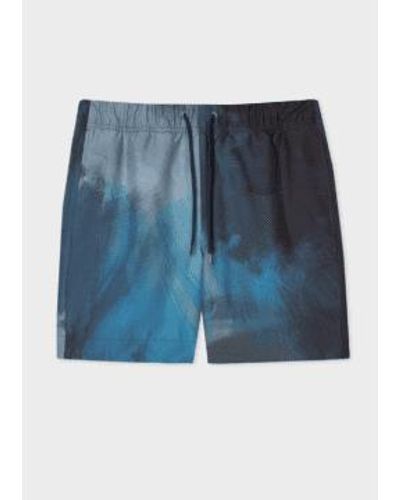 PS by Paul Smith Brush Stroke Print Shorts - Blue