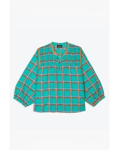 Lowie Check Blouse 1 - Blu