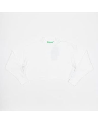 JJXX Womens Caia Cropped Sweatshirt In - Bianco