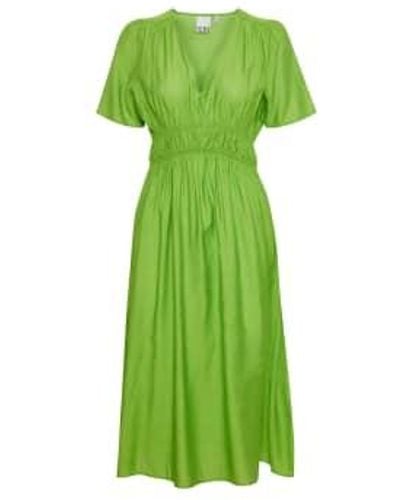 Ichi Quilla Dress Greenery 20120892 - Verde