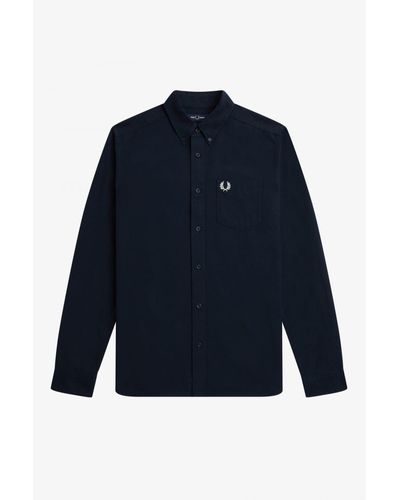 Fred Perry Camisa Oxford - Azul