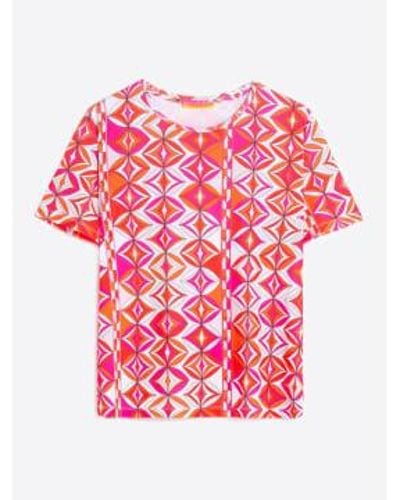 Vilagallo Printed T-shirt & Orange Uk 8 - Pink
