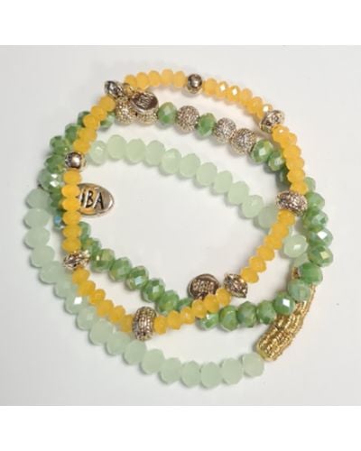 Biba Bracelet Lemon Greens - Metallic
