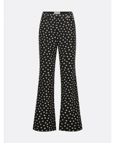 FABIENNE CHAPOT Pantalones disco ultra floral - Negro