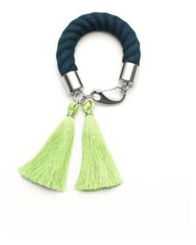 Yayoi Snowdrop Bracelet Medium /green/silver