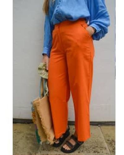 Compañía Fantástica Straight Suit Trousers Xs - Orange