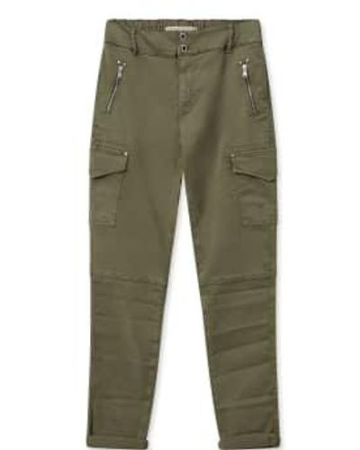 Mos Mosh Giles Timaf Cargo Trousers Burnt Olive 25 - Green