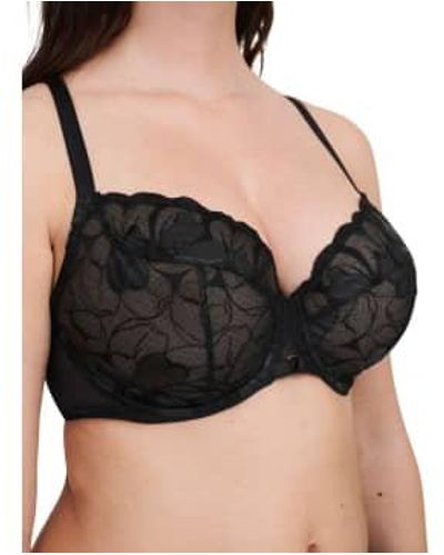 Chantelle 12Q1 Covering Underwired Bra In Leather - Nero