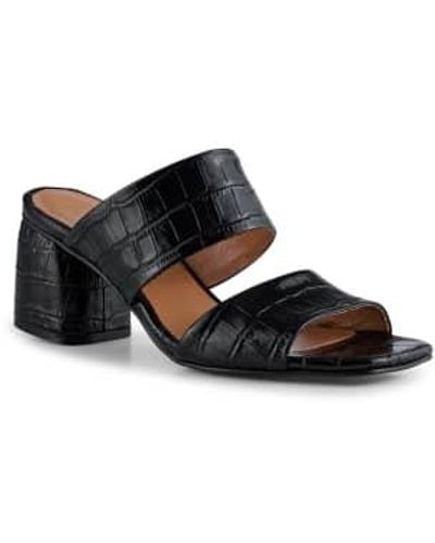 Shoe The Bear Croc Runa Mule Sandals - Nero