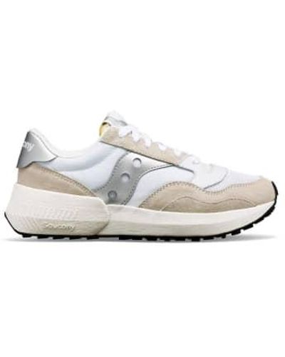 Saucony And Silver Womens Jazz Nxt Sneakers - Bianco