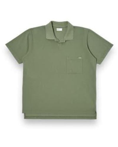 Universal Works Vacation Polo Piquet 30603 Birch S - Green
