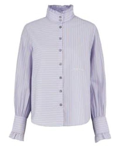 DAWNxDARE Vespa Striped Shirt 38 - Purple