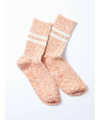 RoToTo Organic Slub Stripe Sock - Pink