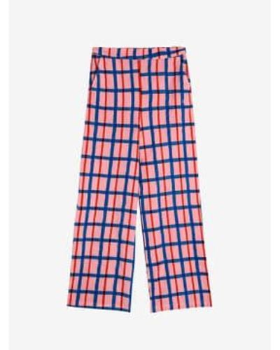 Bobo Choses Checked Print Straight Pant - Rosso
