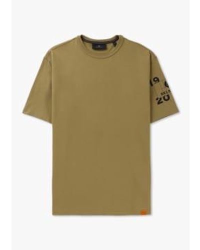 Belstaff Mens Centenary Sleeve Logo T Shirt In British - Verde