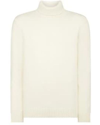 Remus Uomo Roll-neck Sweater - White