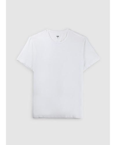 PAIGE Mens Cash Crew Neck T-shirt en blanc frais