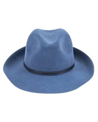 Travaux En Cours Felt Fedora Hat Denim 56 - Blue