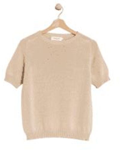 indi & cold Plain Knit Sweater - Natural