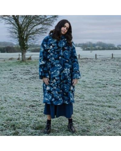 Kate Sheridan Abrigo lana gran tamaño - Azul