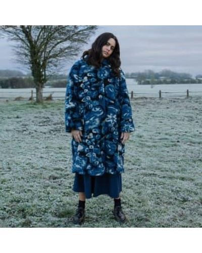 Kate Sheridan Oversized Louis Coat Bloom - Blu