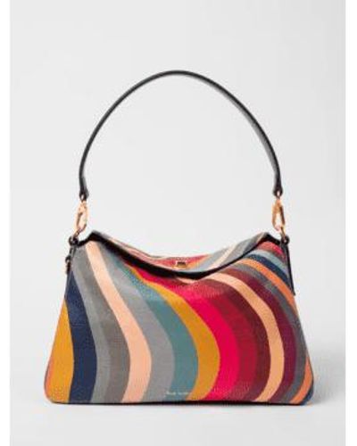 Paul Smith Swirl Leather Shoulder Bag - Rosso