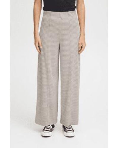 Ichi Kate Cameleon Sandshell Pants L - Gray