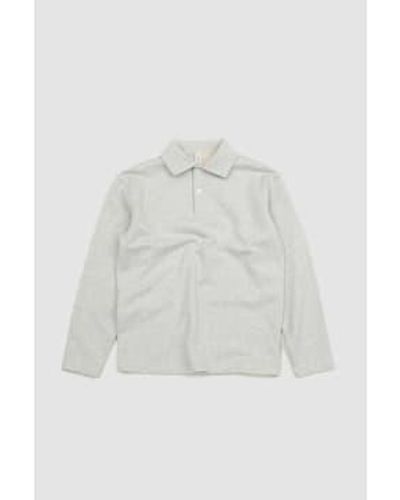 Another Aspect Another Polo Shirt 10 Light Melange - Bianco