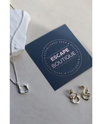 Tutti & Co X Escape Boutique Ea624g Chunky Drop Earring - Blue