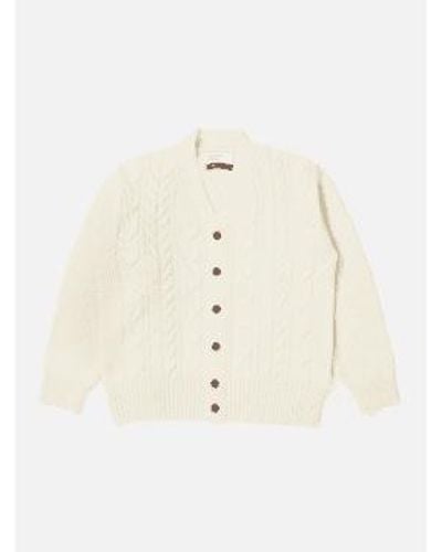 Universal Works Cardigan Cable Knit Ecru L / - Natural