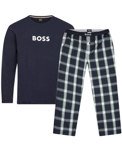 BOSS Set pijama - Azul