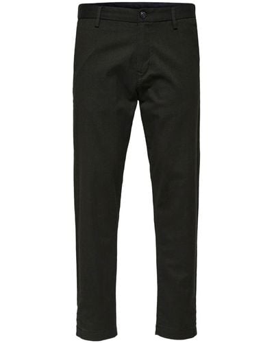 SELECTED Slim Black Flexible Trousers