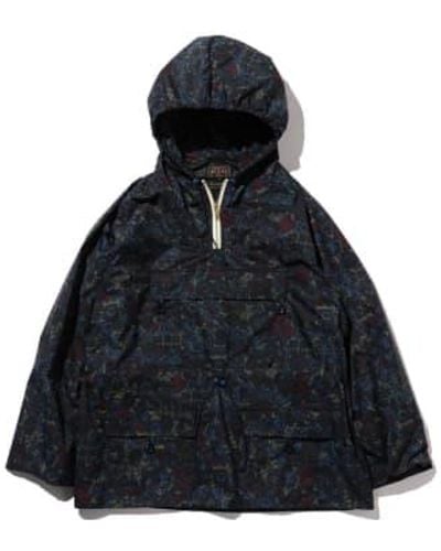 Beams Plus Sport euro anorak nylon print - Schwarz