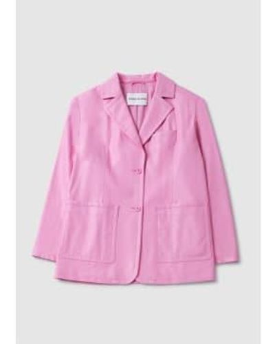 Stand Studio S Keeva Faux Leather Blazer - Pink