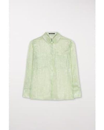 Luisa Cerano Camisa manga larga lentejuelas pastel col: ver - Verde