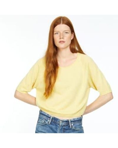 Les Racines Du Ciel Meri Wide Sweater M - Yellow