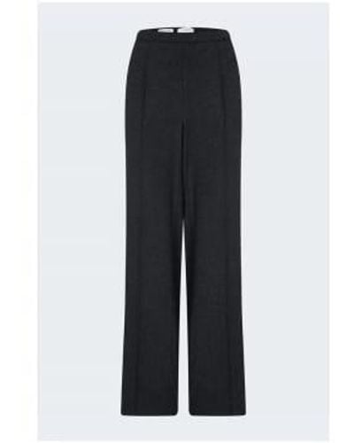 Vince Brushed Mid Rise Wide Leg Trousers - Grigio