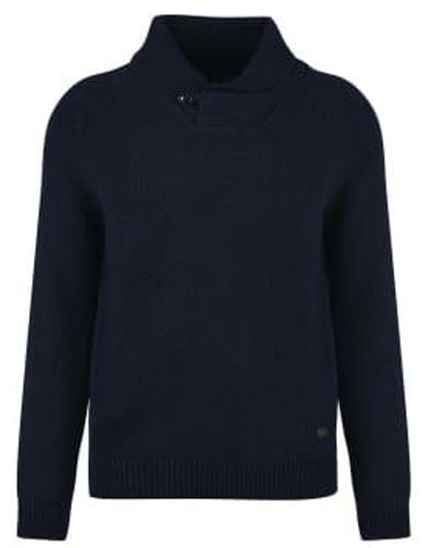 Barbour Gurnard Dock Shawl Collar Sweatshirt Navy - Blu