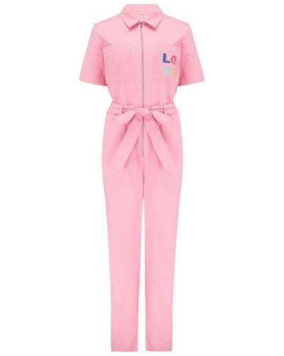 Sugarhill Billy Boilersuit Pink Love Pocket