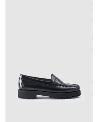 G.H. Bass & Co. Gh Bass And Co Womens Weejun 90S Penny Loafer With Chunky Sole In Black 1 - Nero