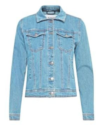 B.Young Byoung Light Denim Pully Jacket - Blu