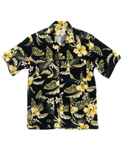 Battenwear Camisa con estampado flores y cinco bolsillos con isla Estampado flores - Verde