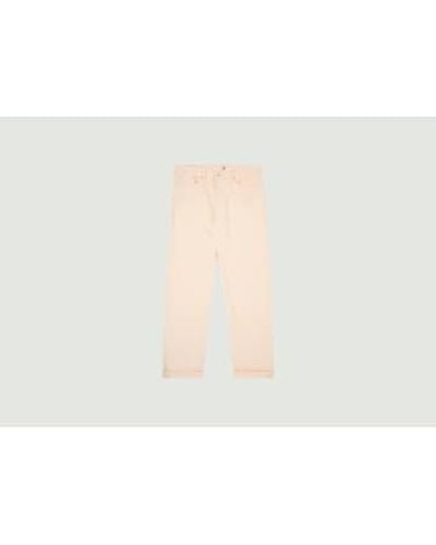 Edwin Nihon menpu, selvage rojo , 13 oz, suelto recto - Blanco