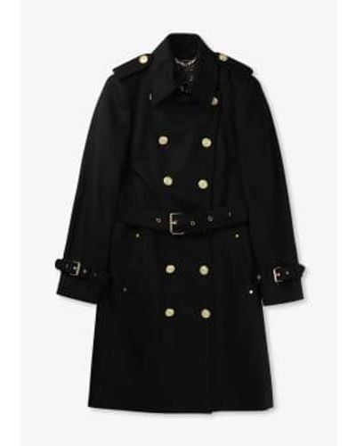 Holland Cooper Trench-coat en laine marlborough femme en noir doux