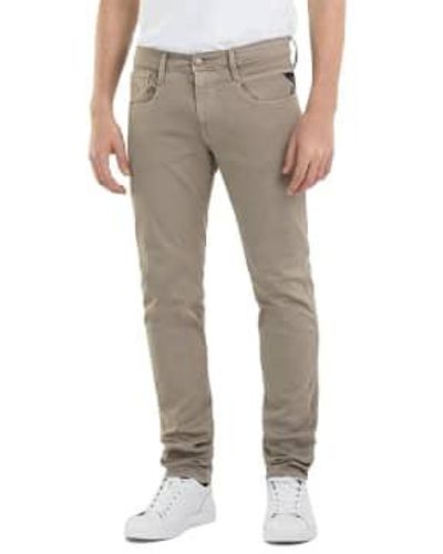 Replay Hyperflex X-lite Anbass Color Edition Slim Fit Jeans Sand 30/30 - Gray