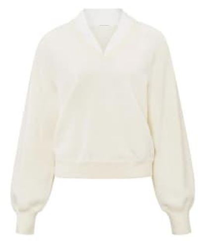 Yaya Sweater With V-neck Ivory S - White