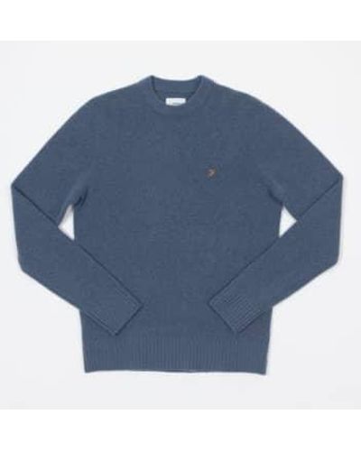 Farah Spero Knit Sweatshirt In - Blu