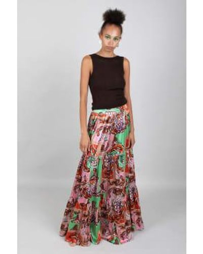 Jessica Russell Flint Tiered Maxi Skirt Calliope S - Multicolour
