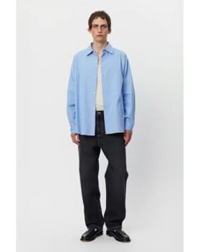 mfpen Generous Shirt Oxford - Blu